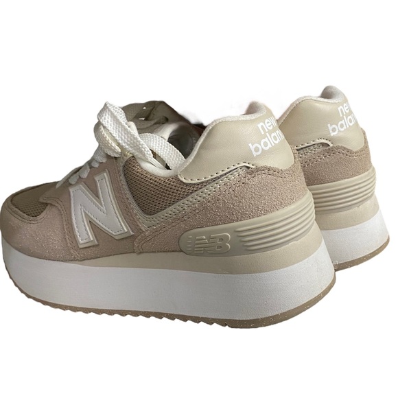 Women’s New Balance 574+ Stacked Timberwolf Driftwood - Picture 6 of 6